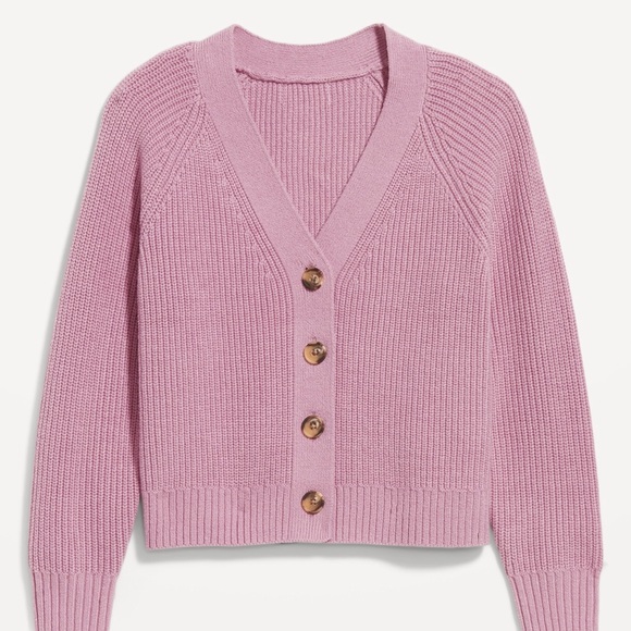 NWT OLD NAVY Shaker-Stitch Cardigan Color: ROSE Size Large - Picture 1 of 6